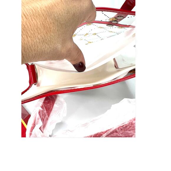 NWT Brighton clear satchel crossbody bag Set Tote matching small pouch purse - Picture 7 of 7